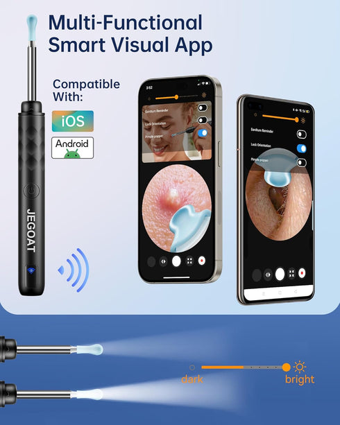 Ear Wax Removal Tool Camera, Ear Cleaner with 1296P HD Scope, 6 LED Lights and 12 Ear Picks