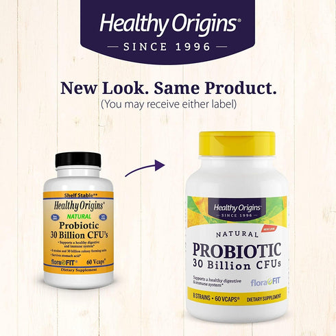 Healthy Origins Probiotic - 30 Billion CFUs - 60 Veggie Capsules for Digestive Health