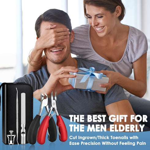 Modacraft Podiatrist Toenail Clippers, Professional Thick & Ingrown Toe Nail Clippers for Men Seniors, Nail Cutter Kit