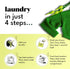 Zero Trace All Natural Laundry Detergent Sheets - Eco-Friendly Travel Detergent Sheets with Fresh Scent (144 Loads, 72
