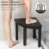 12 inch Domax Bamboo Corner Shower Foot Rest Stool for Shaving Legs, Non-Slip Waterproof Small Corner Shower Bench