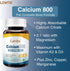 Calcium 800 mg - Highly Absorbable Calcium Citrate with Vitamin D3 & K2, Vegan Supplement for Bone Health (120 Tablets,