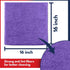 Microfiber Cleaning Cloth - 12Pcs (16x16 in) Ultra Absorbent, High Performance for Streak-Free Shine, Scratch Proof,