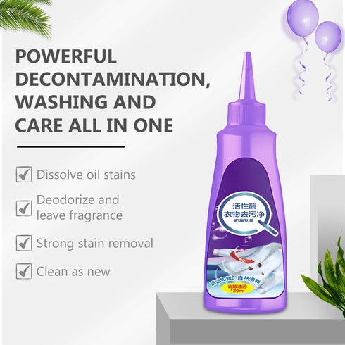 MISEDI 2pcs Spray(120ml) Laundry Stain Remover,White Shirt Guardian, Garment Stubborn Stain Cleaner Oil Remover, Collar