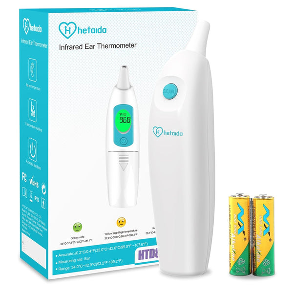 Ear Thermometer for Adults and Kids - Digital Thermometer with Fever Alarm, Instant Accuracy Readings for Infants