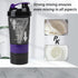 Shaker Bottle, 500ML Protein Shaker Cup with Storage Compartments for Smooth Mixing (Purple & Black)