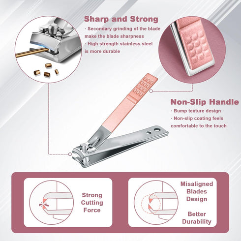 Premium 7 in 1 Manicure Set, Professional Nail Clippers & Scissors with Luxurious Travel Case
