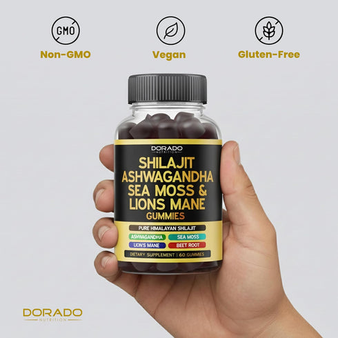 Gummies Immunity (60 Gummies) Shilajit with Sea Moss, Ashwagandha & Lions Mane - (Shilajit Supplement for Men & Women