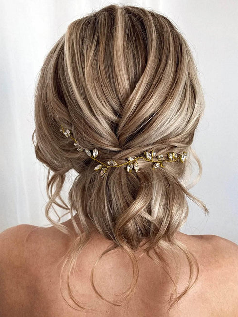 JAKAWIN Bride Rhinestone Wedding Hair Vine Crystal Headpiece Hair Accessories for Women Girls