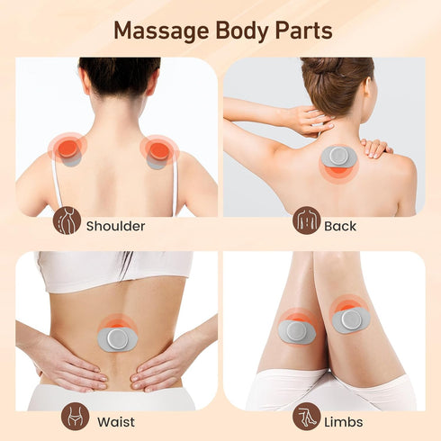 makoxyin Wireless TENS Unit, Health Expert,Protable Massager,Muscle Stimulator with LCD Screen and Charging Box