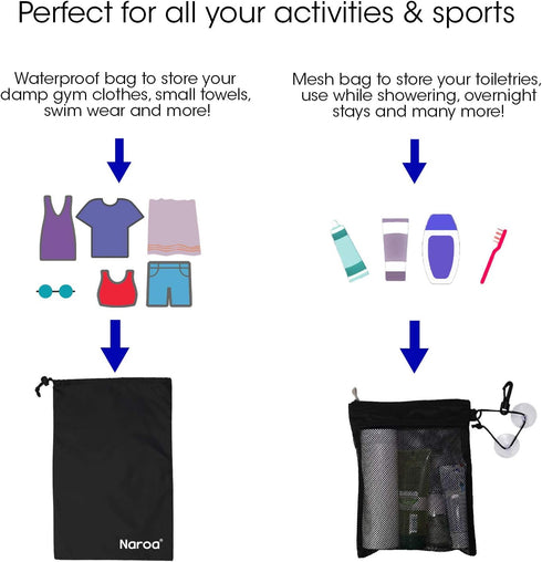 Waterproof Multifunctional Toiletry Shower Bag for Gym, Travel, Business, Portable Hanging Bathroom Caddy