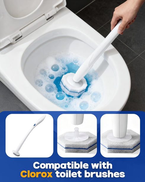 LosKremari 60 Pack Toilet Wand Refills Compatible with Clorox Toilet Brushes, Instant Foam Cleaning, Secure Lock No