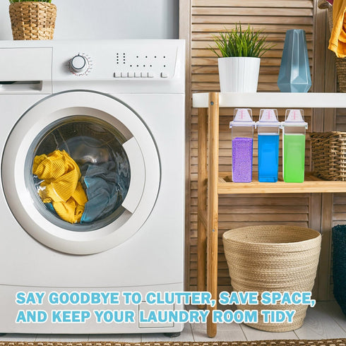 Liquid Laundry Detergent Dispenser, 78 OZ, with 6 Removable Labels for Laundry Soap