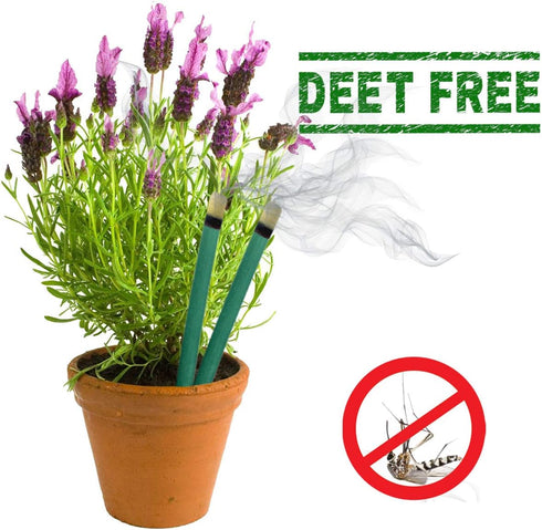 Mosquito Repellent Sticks, EXTRA-THICK, Outdoor Use, Each Stick Burns for Hours, Three Pack Contains 15