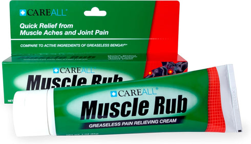 CareAll Muscle Rub Non-Greasy Cream 3.0 oz - Ultra Strength Relief from Minor Aches & Pains in Muscles & Joints