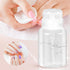 YAMYONE Nail Polish Remover Pump 2 Pack, 200ml Acetone Dispenser Bottle for Makeup Remover, Lockable Push Down