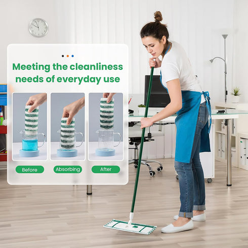 4 Pack Microfiber Mop Heads for Libman Microfiber Floor Mop, Reusable & Washable Pads for Multi-Surface Floors