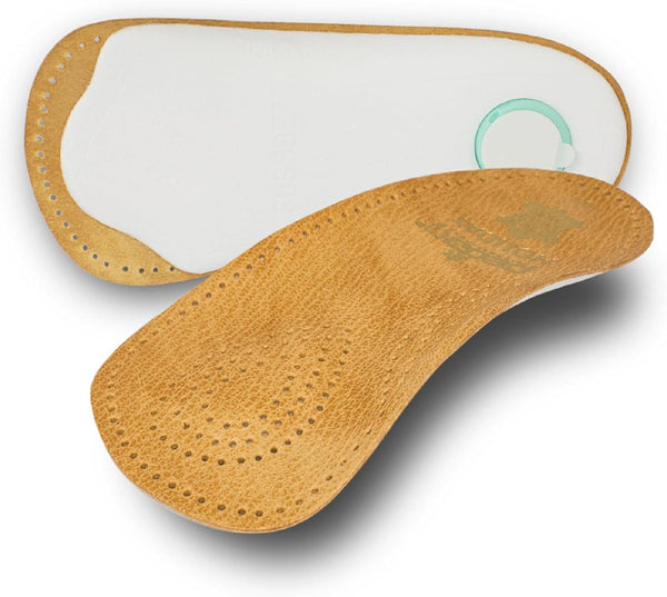 Pedag Holiday 3/4 Length Sheepskin Orthotic Inserts, Handmade in Germany, Arch Support, Tan, 1 Pair, US Women 11 / EU