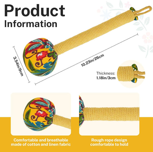 Hammer, Hammer, 26cm-Yellow lefeke Manual Massage Mugwort Massage Handheld Body Percussion Tool for Back Neck Shoulder