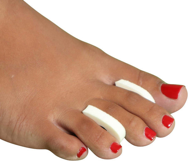 Premium Foam Toe Separators, Made in USA, Foam Toe Spacers for Corn, Blister, and Hammer Toe Relief, Bulk Pack of 100