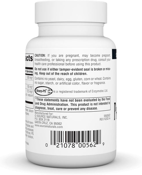 Source Naturals Phosphatidyl Serine Complex, 500mg, 100% Pure, 60 Softgels