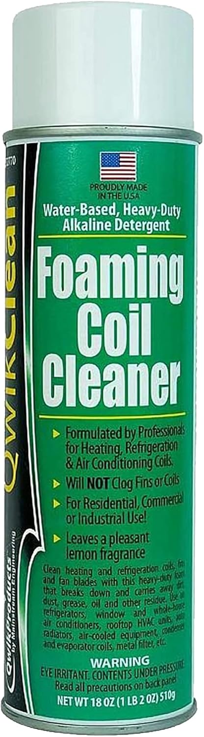 QwikProducts Foaming Coil Cleaner for AC Unit, Heating, Refrigerator, Air Conditioner No