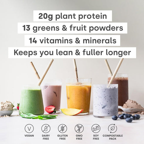 Form Superblend Protein, Vegan Protein Powder with Superfoods, Vitamins and Minerals, Chocolate Peanut