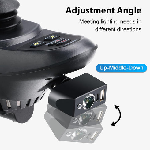 Accessories,3 Electric Wheelchair Led Light Power Wheelchair Pin XLR Head High Brightness Adjustable Angle, Night