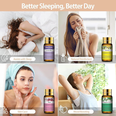 Essential Oils Gift Set | 15 x 5ml Pure Aromatherapy Oil for Skin Care, Hair Care & Diffuser