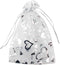 QIANHAILIZZ 5 x 7 Inch 100 pcs Heart Flower Organza Jewelry Gift Pouch, Candy Pouch Drawstring Wedding Favor Bags