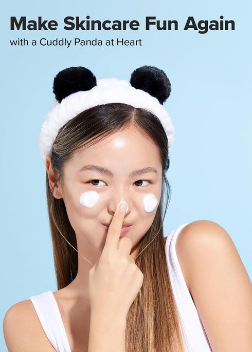 I DEW CARE Panda Face Wash Headband | Adorable Design for Cleansing, Skincare, Makeup, 100% Microfiber, 1 Count