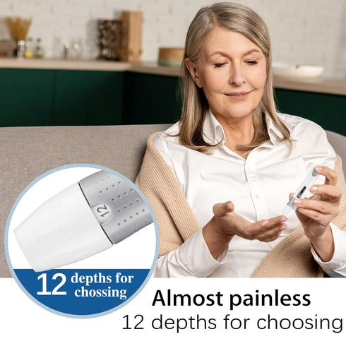 Lancing Device for Diabetes Testing, Minimizes Pain and Discomfort, Works with Most Diabetic Lancets