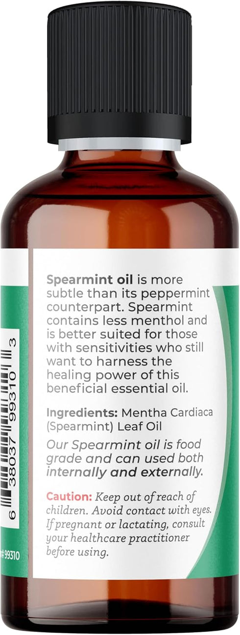 Viva Doria Spearmint Essential Oil, 100% Pure, Natural, Undiluted for Aromatherapy | Food Grade, 30 mL (1 Fluid Ounce)