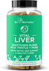 Vital Liver Cleanse Detox & Repair - 60 Vegetarian Soft Capsules for 9-in-1 Liver Support with Milk Thistle, Artichoke