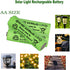 16 Packs 1.2V AA 300mAh Ni-MH Rechargeable Batteries for Outdoor Solar Lights
