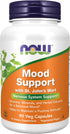 NOW Supplements Mood Support with St. John's Wort, Nutrient and Herbal Extracts, 90 Veg Capsules