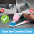 Tilcare 6-Pack Self Closing Toothpaste Caps by - No Waste Cap Dispensers for Adult and Kids Bathroom - Mess-Free