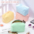 LEIFIDE 4 Pcs Quilted Makeup Bag Pouch - Checkered Cotton Terry Cloth Toiletry Organizer for Women, 4 Colors