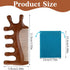 HJZHII 4 1 Wooden Scalp Comb, Scalp Massage Tool Scalps Massager Hair Growth Wooden Massage Comb in Sandalwood Gua Sha