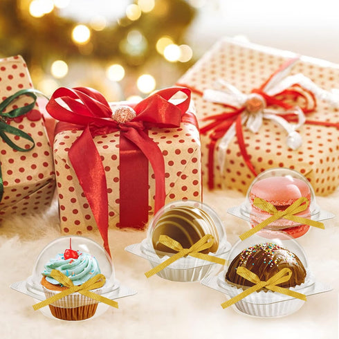 Package 50 Pack Vowcarol Cocoa Bomb Boxes Spherical Chocolate Bomb Box Small Cupcake Box