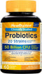 NewRhythm Probiotics 50 Billion CFU 20 Strains, 60 Veggie Capsules, Stomach Acid Resistant, Non-GMO, Gluten Free
