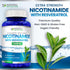 Natural Vitamin Extra Strength Nicotinamide with Resveratrol 1200mg, 120 Veggie Capsules Gluten Free & Non-GMO