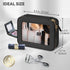 Waterproof Clear Makeup Bag Cosmetic Organizer Case with Golden Zipper for Travel Toiletries (Black)