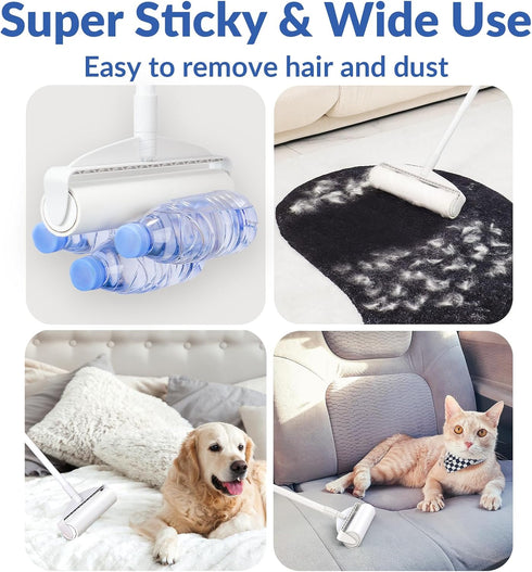 Lint Roller Refills - DELOMO Large Lint Roller Refill (6 Packs 540 Sheets) for Pet Hair, Cleaning Carpets and Clothing