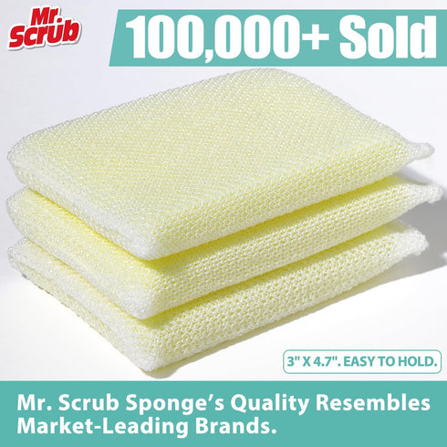 All-Purpose Sponges, Non Scratch for Washing Dishes, Premium Scrubbers, 12 Pads for Kitchen