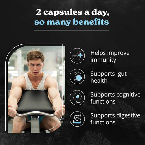 Sea Moss Capsules - 120 Capsules - Irish Sea Moss with Black Seed Oil, Ashwagandha & Black Pepper for Stamina,