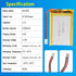 Qimoo 603959 3.7V 1500mAh 603959 Pack PH2.0mm Lipo Battery Rechargeable Lithium Polymer Battery with JST Connector