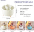 DASITON Large Capacity Makeup Brush Holder, 360 Rotating Organizer, 5 Slot Cup for Vanity Decor and Bathroom