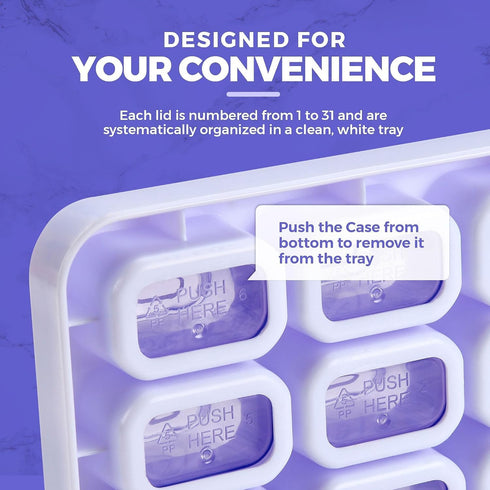 MEDca Format: Unknown Binding (Pack 2) 31 Monthly Pill Organizer - of Day Pill Organizer with Large Removable