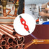 Copper Pipe Cleaner 4-in-1, 1/2 in & 3/4 in Inner & Outer Thread Brush for Brazing, Plumbing, Soldering